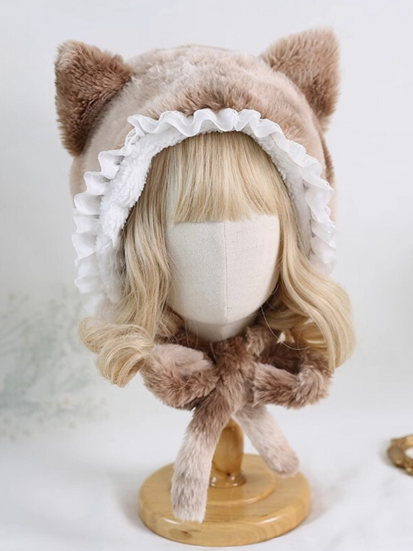 Fur Laced Ribbon Hat