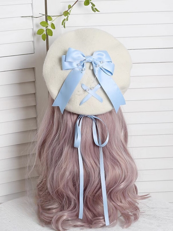 Lace Big Bow Beret