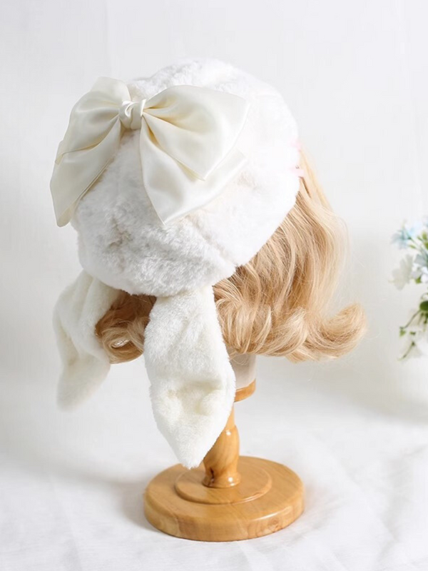 Big Bow Bunny Ear Beret