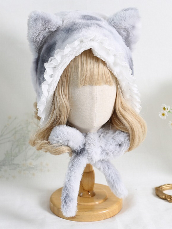 Fur Laced Ribbon Hat