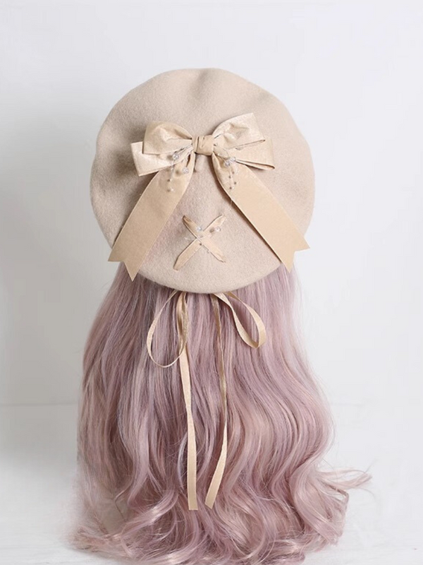 Lace Big Bow Beret