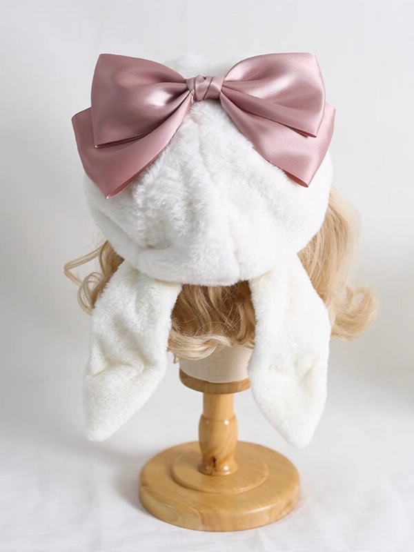 Big Bow Bunny Ear Beret