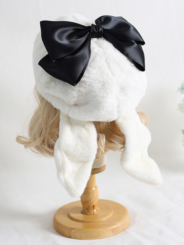 Big Bow Bunny Ear Beret