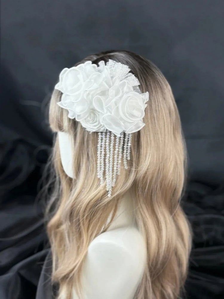 [Date limite de réservation 8 janvier] Set Complet avec Accessoires de Robe Bustier Jacquard Gothic Sombre à Longue Traîne