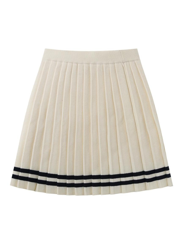 Striped knit shop skirt short