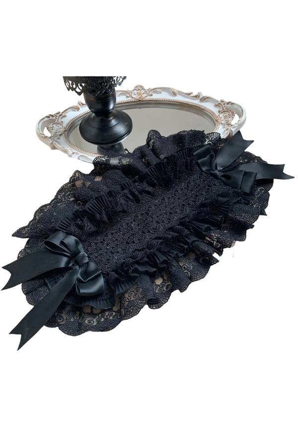 Chic mermaid dress + lace-up short dress + cloak coat + collar + ribbon brooch