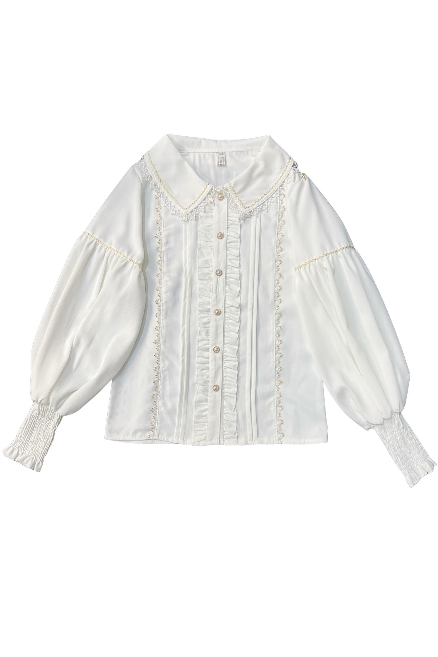 Retro Chic Lolita Shirt + Lace-up High Waist Lolita Skirt