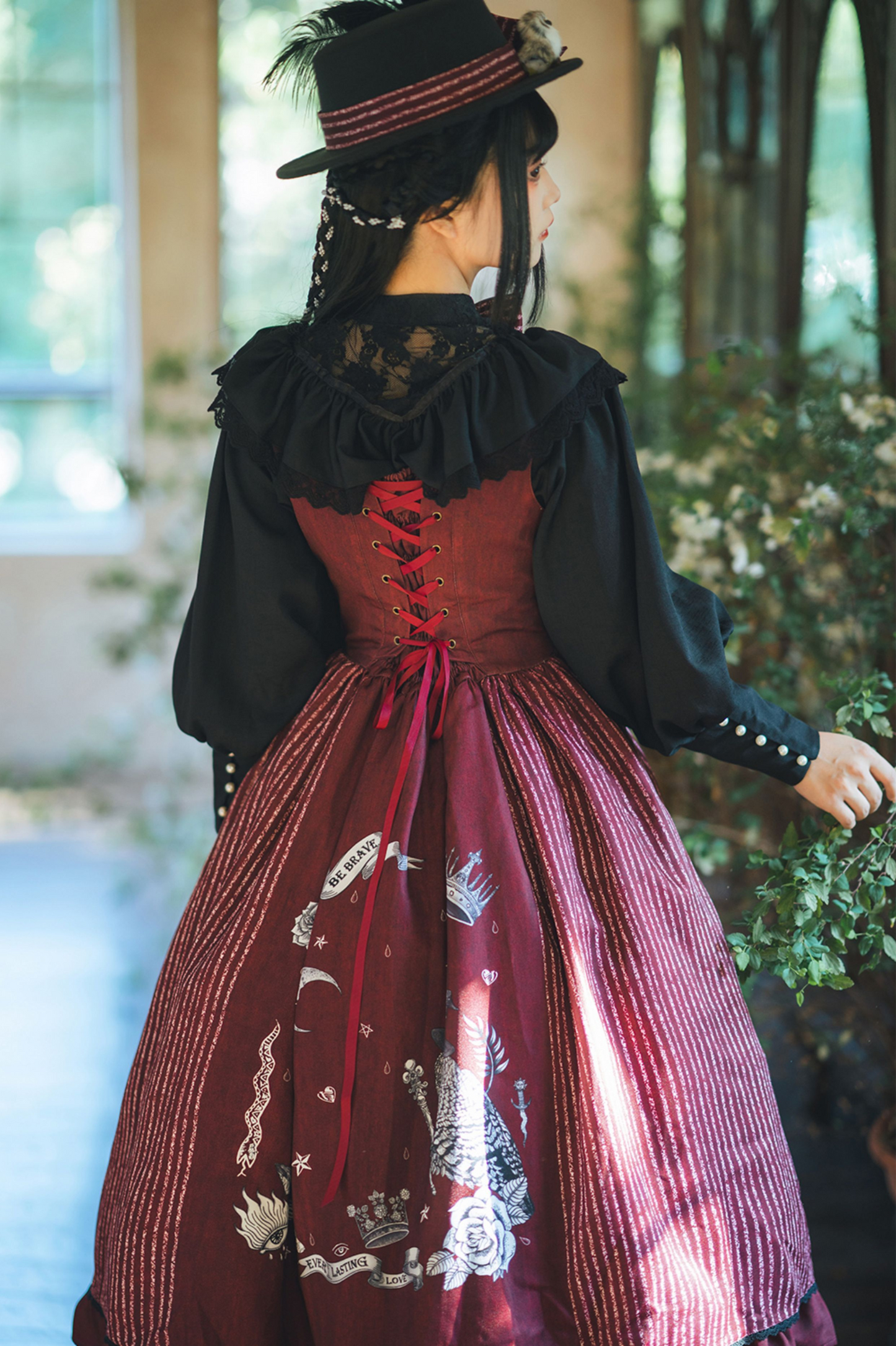 魔法学園レトロエレガントロリータジャンパースカート