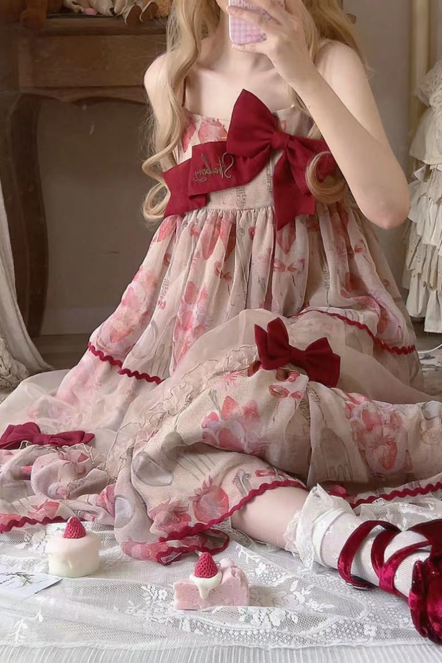 ストロベリーボックスロリータキャミソールドレス