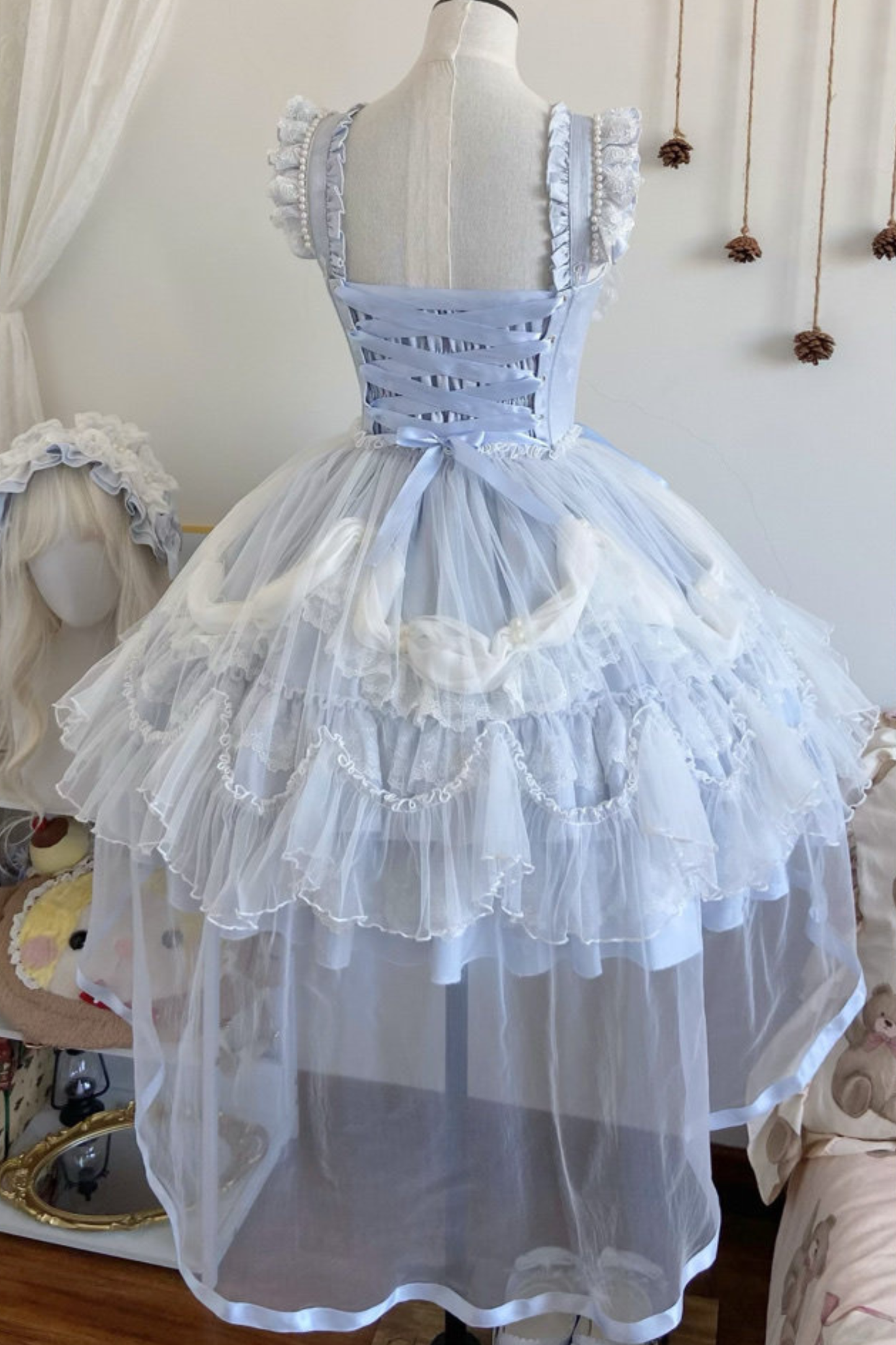 スイートフリルケーキロリータドレス