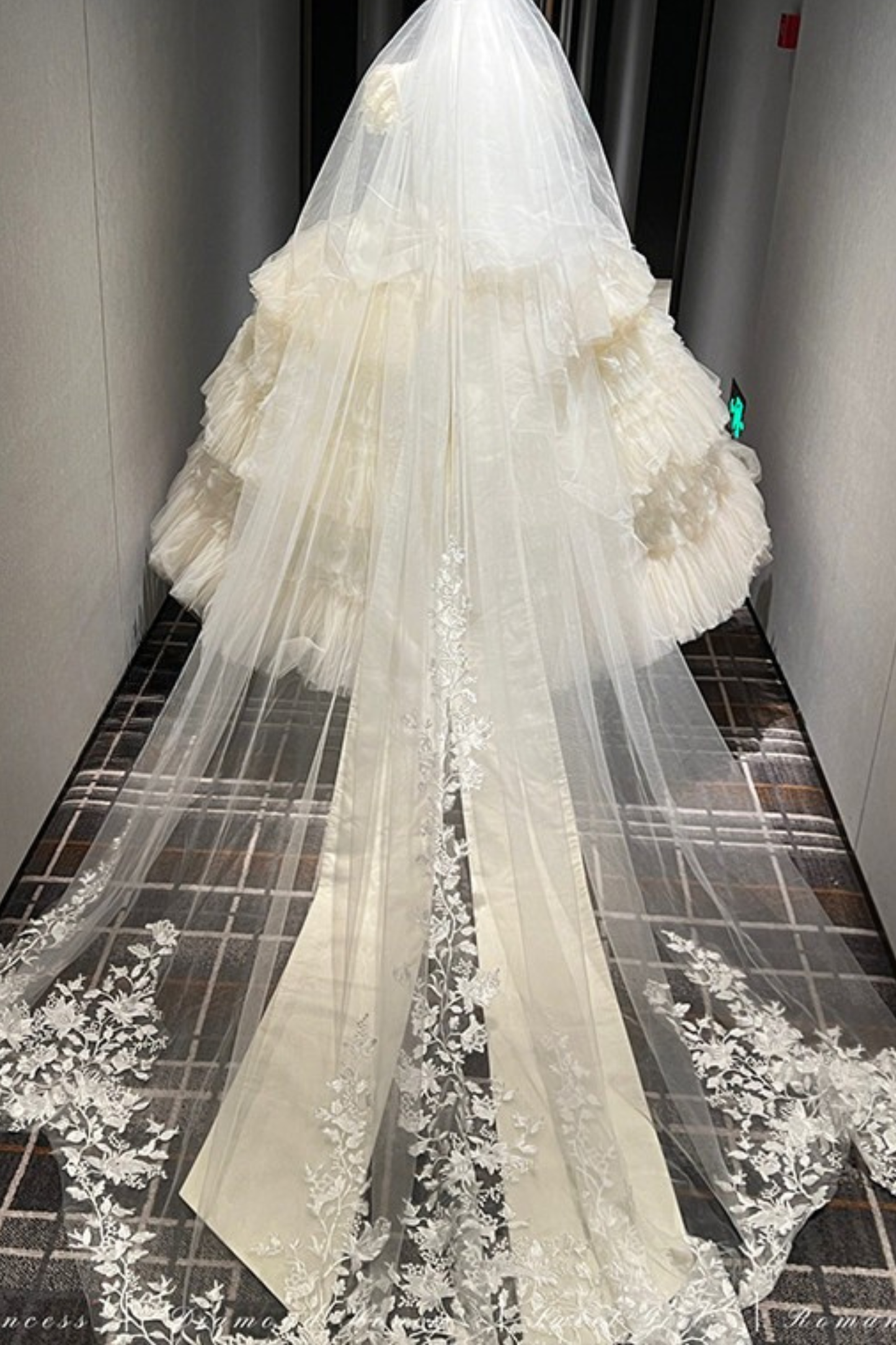 [Vorbestellung bis 31. März] Ewiger Edelstein-Hochzeitsrock + Schal + Ärmel + Schleier + Schleppe