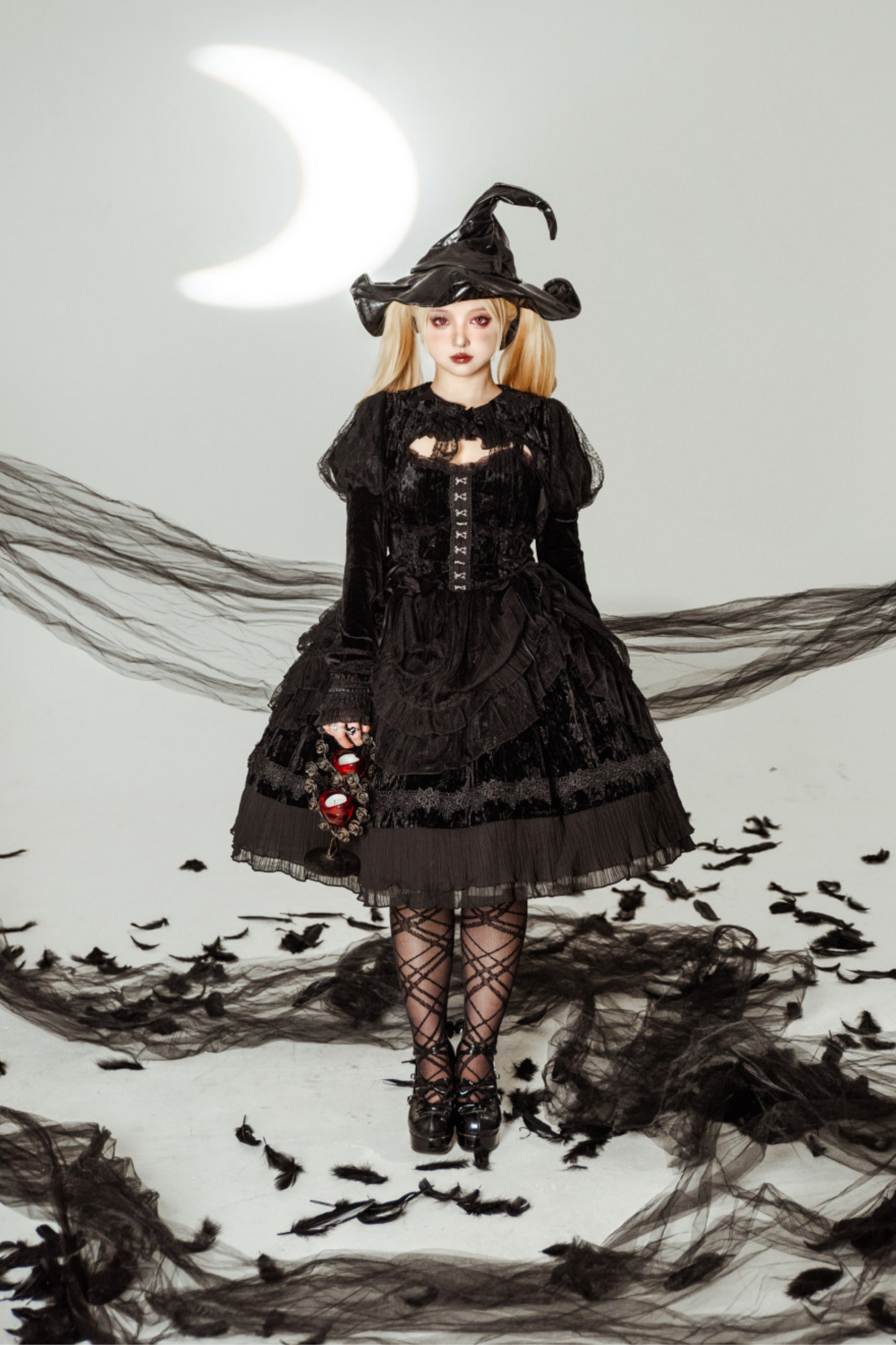 Gothic Chic Doll Lolita Dress + Short Jacket