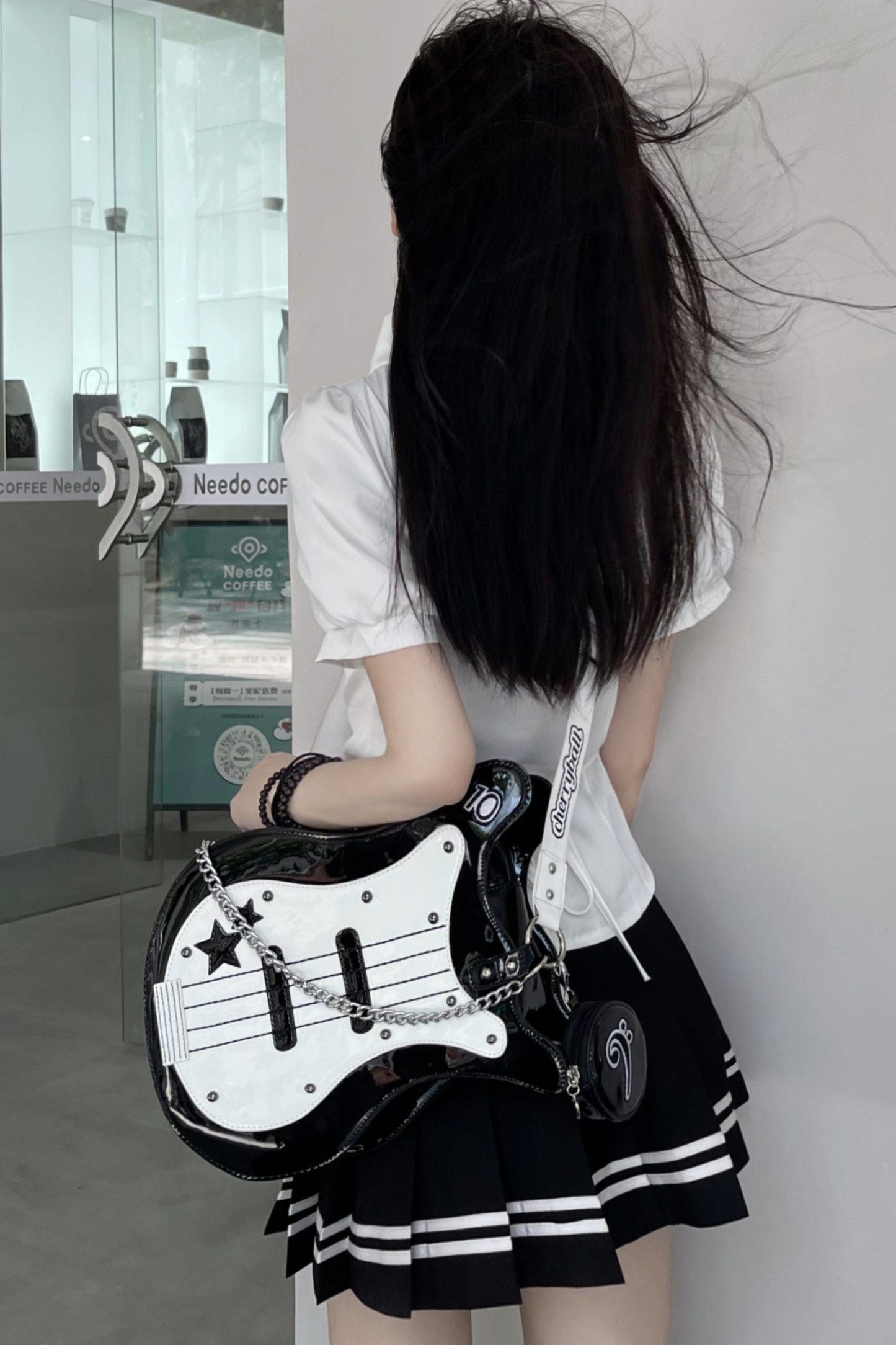 Dark Pop Color Blocking Crossbody Bag