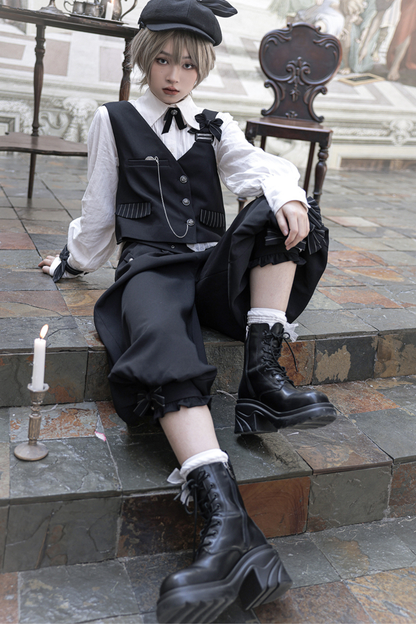 クールシックベスト+シャツ+バルーンパンツ