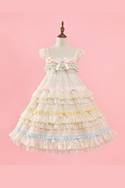 Rainbow Angel Lolita Jumper Skirt + Rainbow Dress + Monochrome Long Dress + Monochrome Jumper Skirt