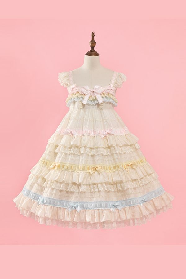 Rainbow Angel Lolita Jumper Skirt + Rainbow Dress + Monochrome Long Dress + Monochrome Jumper Skirt