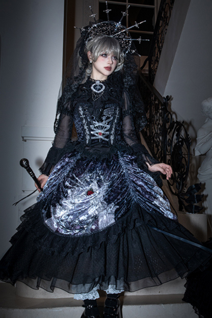 [Reservation Product] Gothic Girl Design Maria Sword Lolita Dress Set