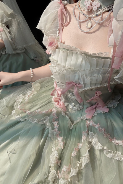 スイートプリンセスドレス+トレーン+ ベール +アクセサリー