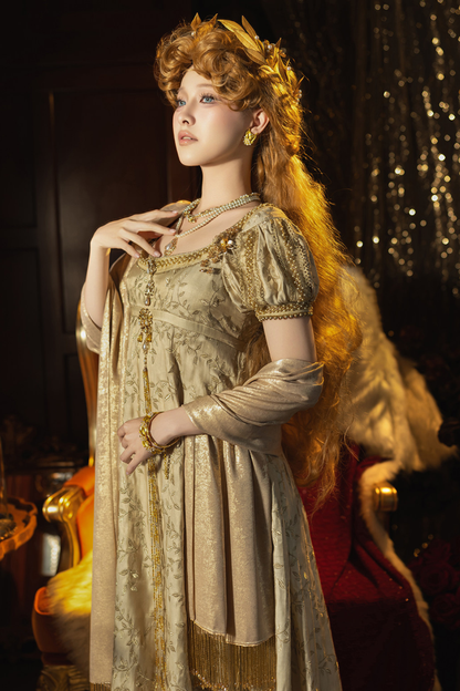 Twilight Elegant Lolita Dress + Shawl + Brooch + Bag