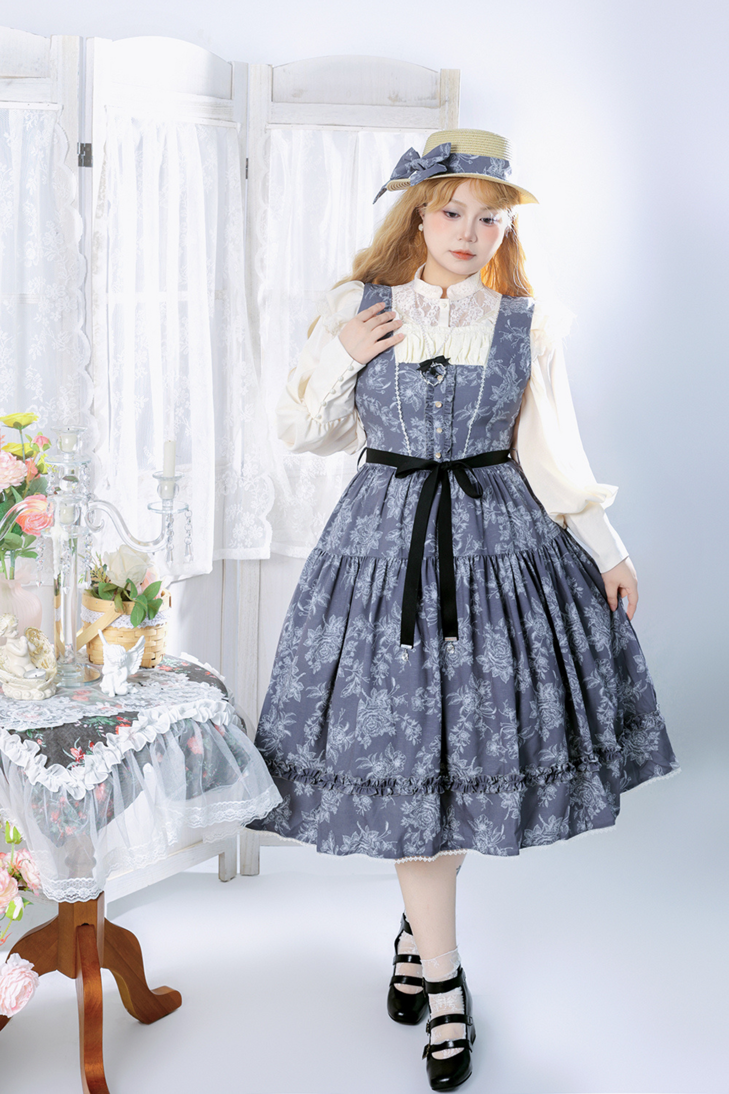 Sketch Wild Rose Elegant Lolita Jumperskirt
