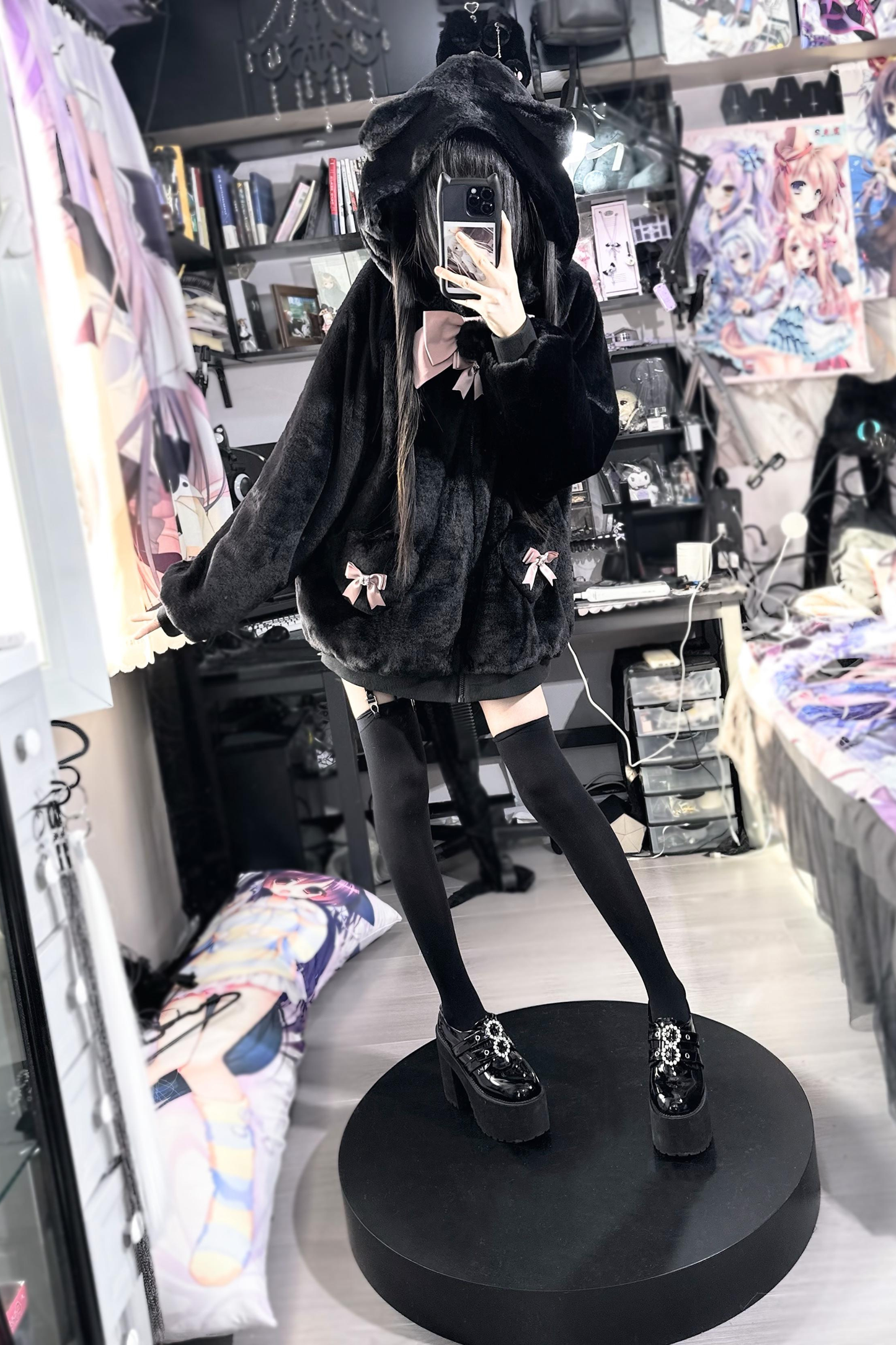 猫耳ぬいぐるみフードジャケット