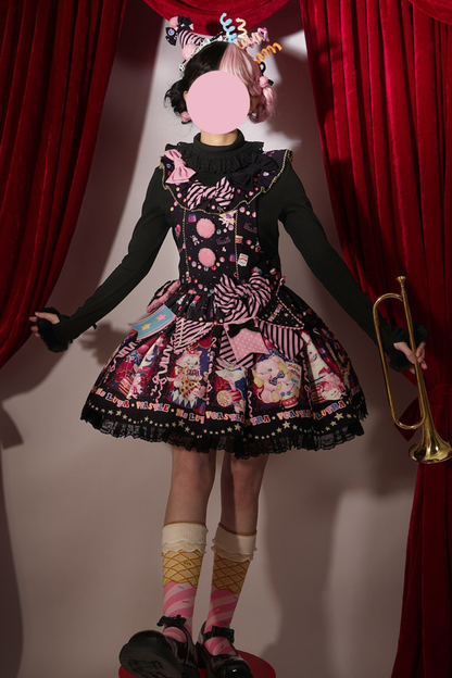 サーカスサスペンダーロリータドレス＋スカート