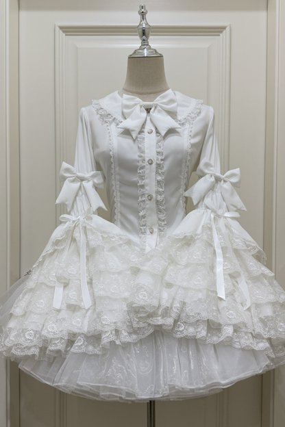 プリンセスリボンフリルスリーブシャツ