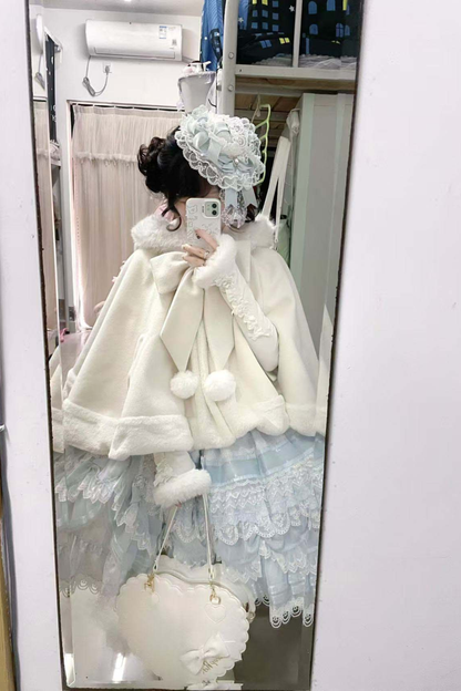 ファーバニーフードマント