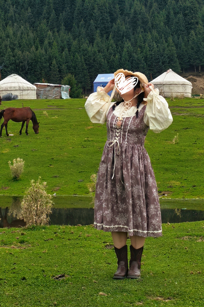 スケッチワイルドローズエレガントロリータドレス