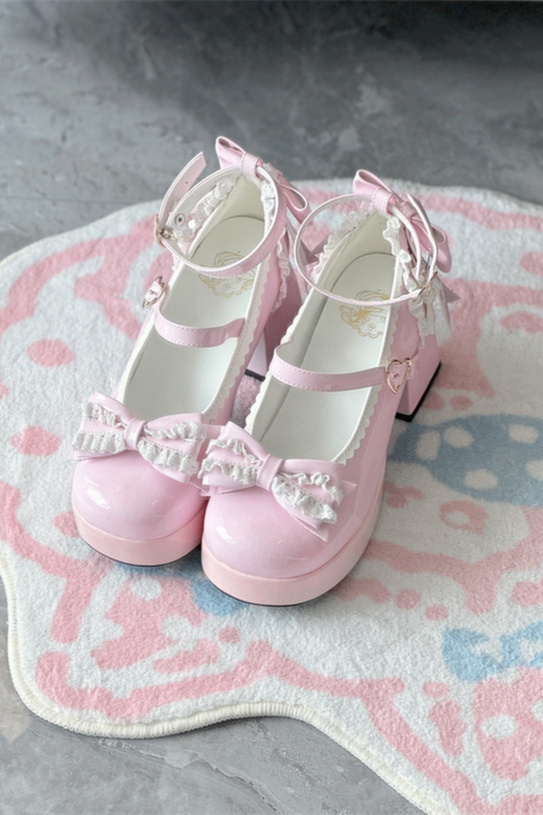 Frilled Ribbon Lolita Shoes