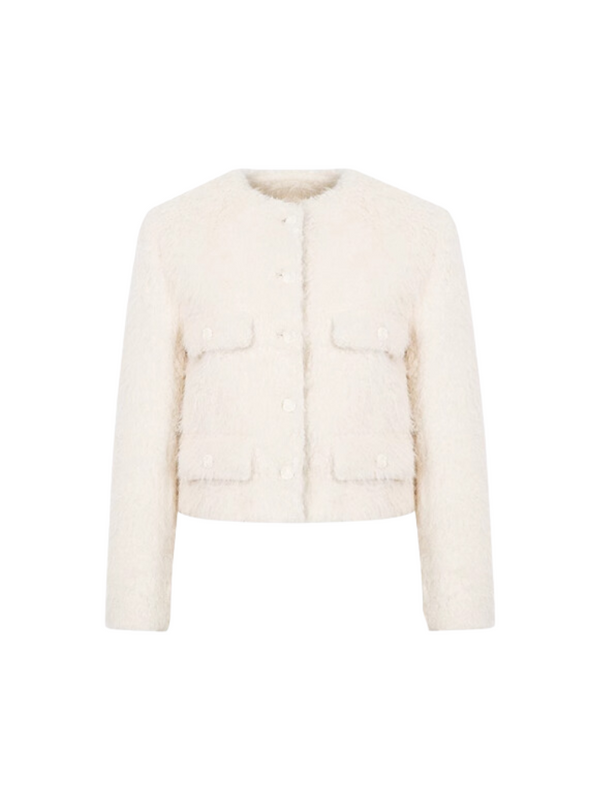 French Fur Short Jacket + Fur Skirt