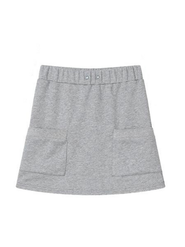 Hooded hoodie + inner tube top + casual skirt