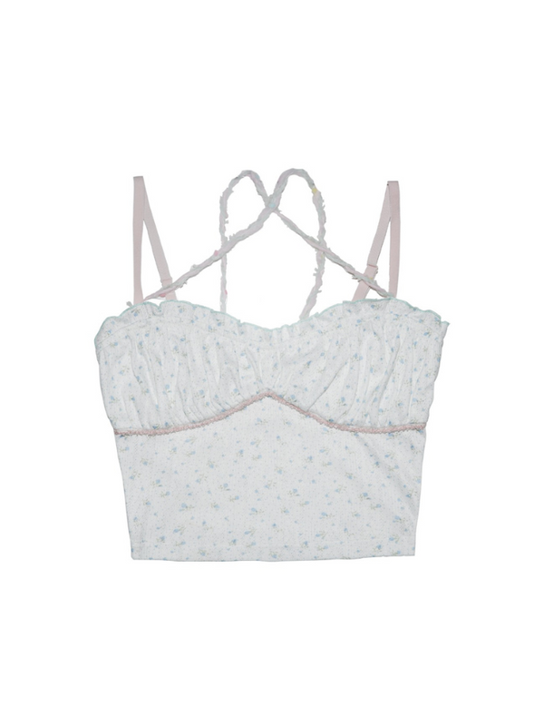 リトルフラワーキャミソール＋プレーンピンクキャミソール