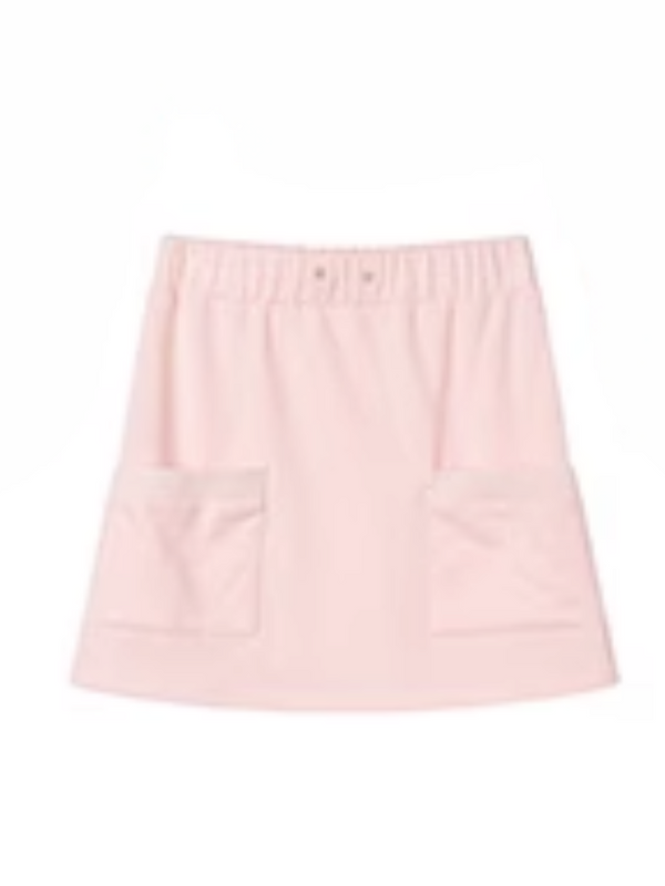 Hooded hoodie + inner tube top + casual skirt