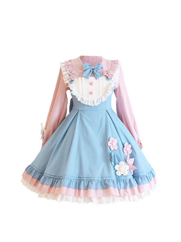 パステルフラワースイートロリータドレス