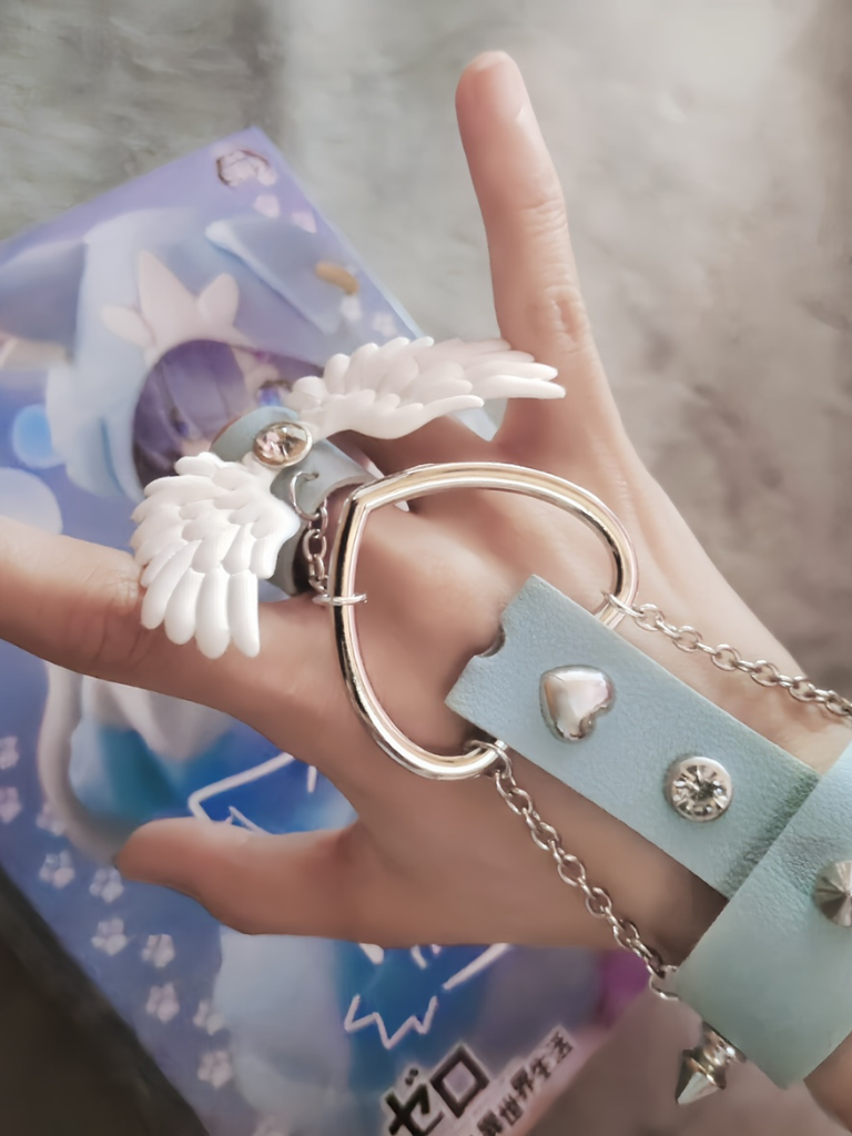 Angel Kaiwai] Aqua Leather Bracelet