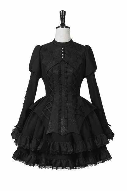 [Deadline for reservations: November 19] Camilla Spider Web Bat Gothic Dark Dress