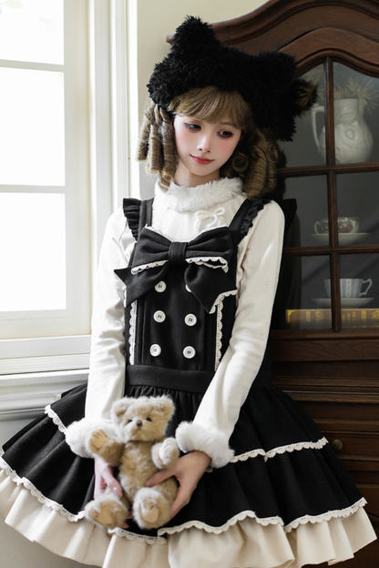 ドールロリータドレス+トップス+アニマルレッグループ+アニマルヘアバンド