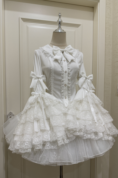 プリンセスリボンフリルスリーブシャツ