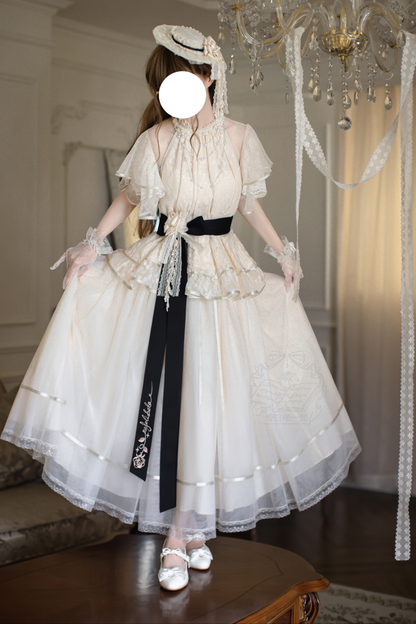 【4月5日予約締切】レトロエレガントインナー+トップス+スカート+アクセサリー