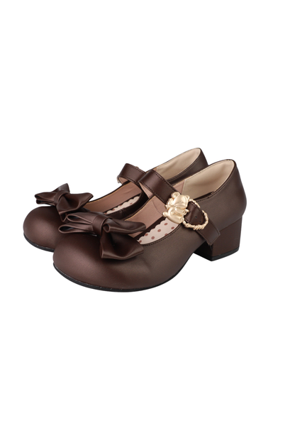 Satin Sheep Puff Shoes