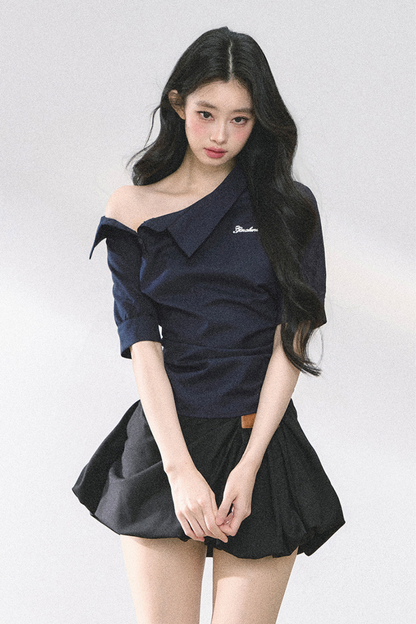 バッグリボンワンショルダートップス