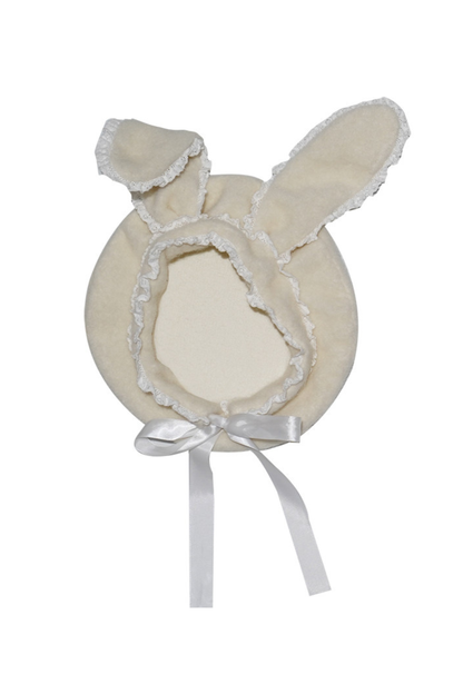 レースラビットイヤーベレー帽