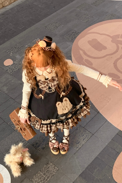 Bear Lolita Jumper Skirt + Top + Cape + Hat