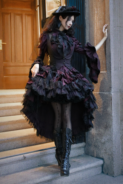 [3월 16일 예약마감] 빅토리아 릴리스 고딕 로리타 셔츠 + 조끼 + 스커트