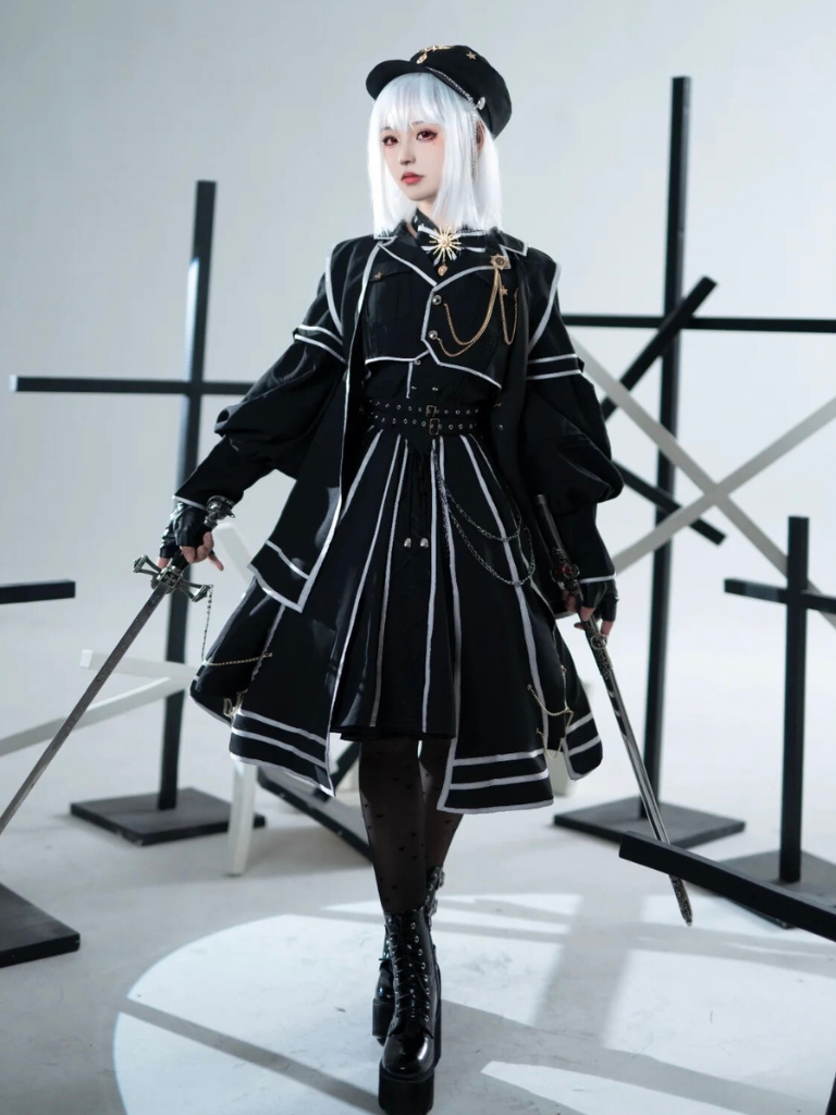 ジャッジメントアーミーローナイト軍服ロリータセット – Belchic ジャッジメントアーミーローナイト軍服ロリータセット – Belchic