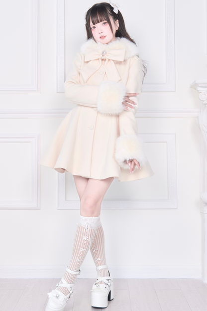 ビッグリボンフレアコート