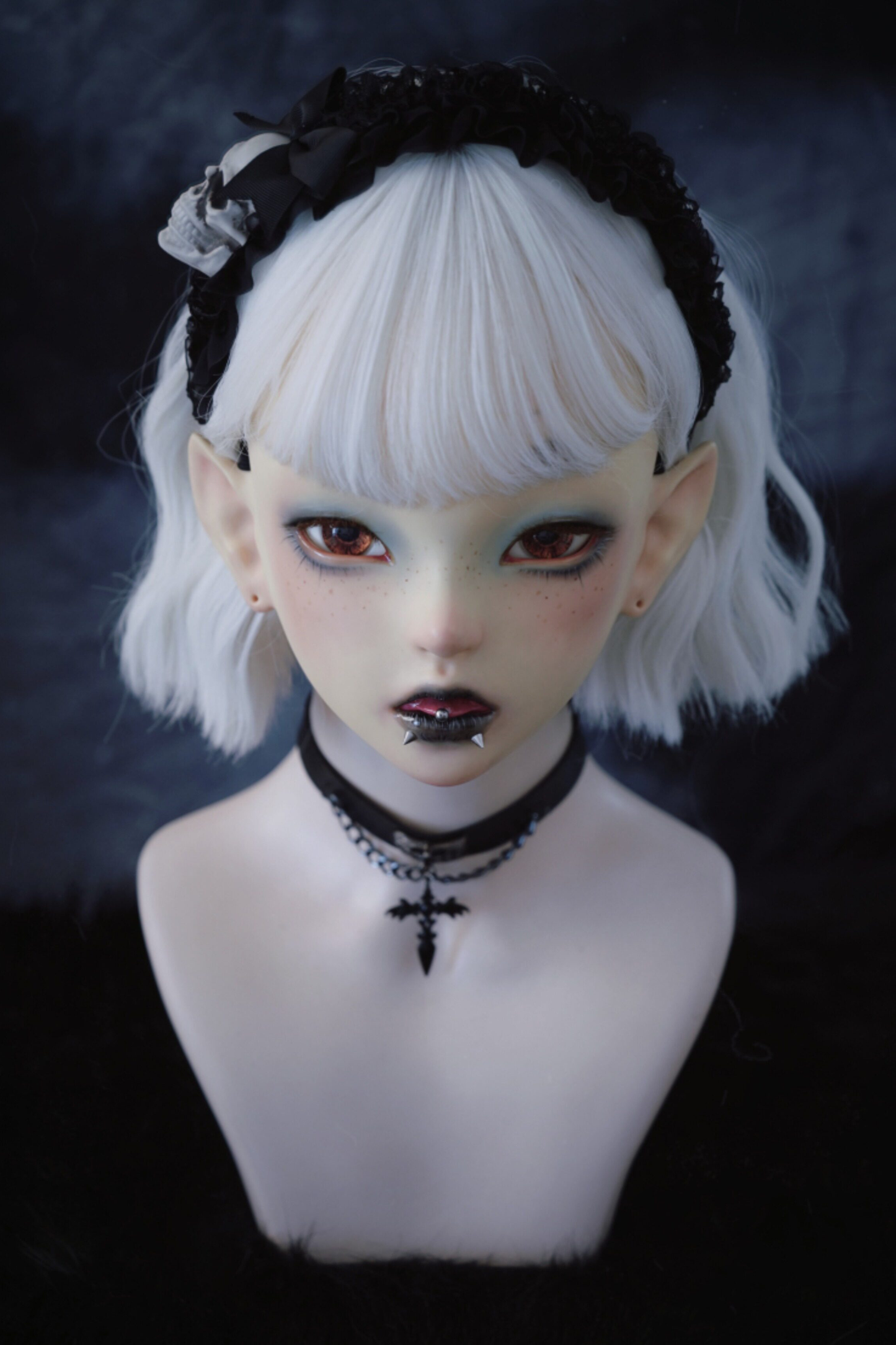 スカルリボンヘアーアクセサリー