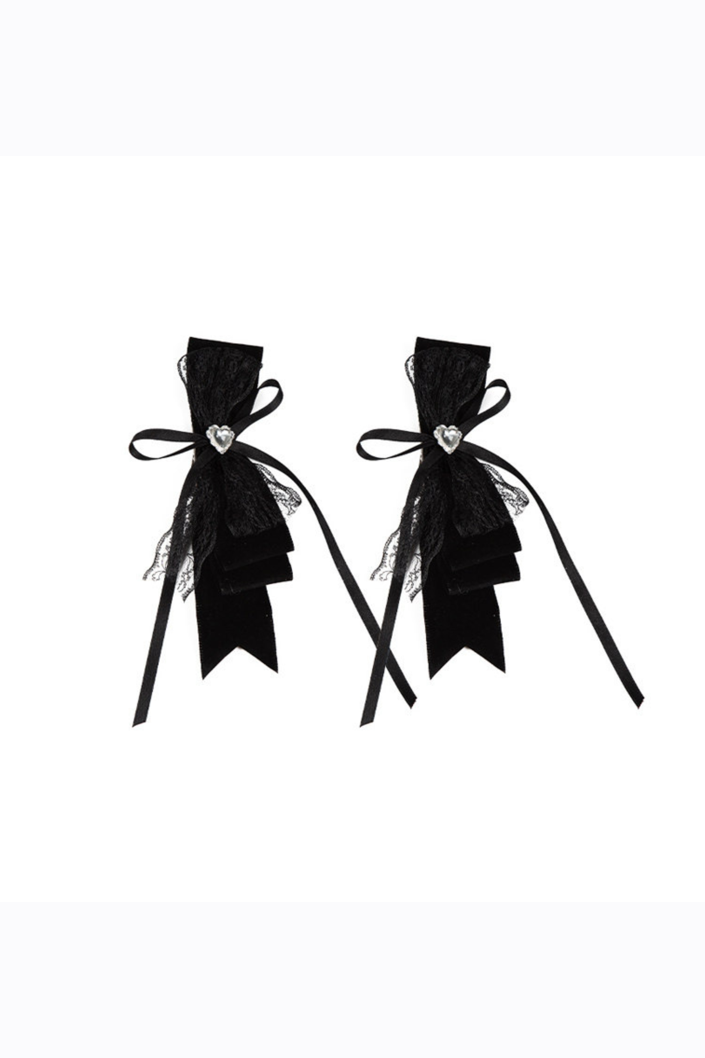 Lace-up ribbon Lolita dress + brooch + hair clip