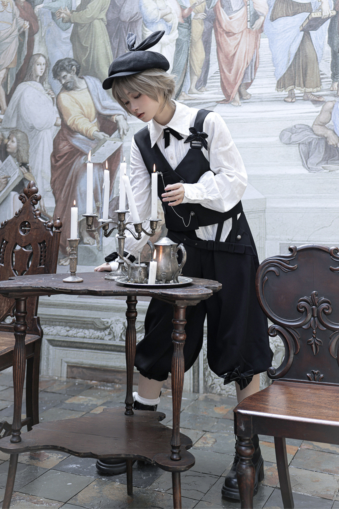 クールシックベスト+シャツ+バルーンパンツ